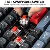 imageKeychron V6 Wired Custom Mechanical Keyboard Knob Version Fullsize QMKVIA Programmable Macro with Hotswappable Keychron K Pro Brown Switch Compatible with Mac Windows Linux Black NonTransparentHotswap Keychron K Pro Red Switch