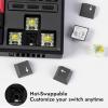 imageLEMOKEY L3 TKL Layout Wireless QMKLauncher FullMetal HotSwappable RGB Backlight Custom Mechanical Keyboard for WindowsLinux Gateron Banana Switch Fully Assembled Knob  Black