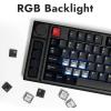 imageLEMOKEY L3 TKL Layout Wireless QMKLauncher FullMetal HotSwappable RGB Backlight Custom Mechanical Keyboard for WindowsLinux Gateron Banana Switch Fully Assembled Knob  Black