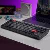 imageLEMOKEY L3 TKL Layout Wireless QMKLauncher FullMetal HotSwappable RGB Backlight Custom Mechanical Keyboard for WindowsLinux Gateron Banana Switch Fully Assembled Knob  Black