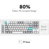 imageLEMOKEY L3 TKL Layout Wireless QMKLauncher FullMetal HotSwappable RGB Backlight Custom Mechanical Keyboard for WindowsLinux Gateron Brown Switch Fully Assembled Knob  Silver