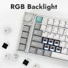 imageLEMOKEY L3 TKL Layout Wireless QMKLauncher FullMetal HotSwappable RGB Backlight Custom Mechanical Keyboard for WindowsLinux Gateron Brown Switch Fully Assembled Knob  Silver