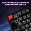 imageLEMOKEY P1 Pro Wireless Custom Mechanical Keyboard Full Aluminum 24 GHz Bluetooth RGB Backlit 75 Layout with Hotswappable KEYCHRON Super Red Switch Compatible with Mac Windows LinuxKEYCHRON Super Brown Switch