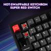 imageLEMOKEY P1 Pro Wireless Custom Mechanical Keyboard Full Aluminum 24 GHz Bluetooth RGB Backlit 75 Layout with Hotswappable KEYCHRON Super Red Switch Compatible with Mac Windows LinuxKEYCHRON Super Red Switch
