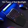 imageLEMOKEY X0 One Handed Gaming Keyboard 35 Keys NorthFacing Red Backlit Wired QMK Keypad Silicone Palm Rest ShineThrough DoubleShot Keycaps with Linear Red Mechanical Switch for WindowsLinuxKeychron Mechanical Brown Switch