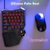 imageLEMOKEY X0 One Handed Gaming Keyboard 35 Keys NorthFacing Red Backlit Wired QMK Keypad Silicone Palm Rest ShineThrough DoubleShot Keycaps with Linear Red Mechanical Switch for WindowsLinuxKeychron Mechanical Red Switch