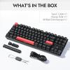 imageLEMOKEY X1 Wired Mechanical Keyboard QMK Programmable TKL Layout with PreLubed Linear Switch NorthFacing Red Backlit NKRO Compatible with WindowsKEYCHRON Mechanical Brown Switch