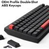 imageLEMOKEY X4 QMK Wired Mechanical Keyboard 75 Layout NorthFacing Red Backlit ShineThrough DoubleShot ABS Keycaps with Linear Red Mechanical Switch for WindowsKeychron Mechanical Brown Switch