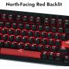 imageLEMOKEY X4 QMK Wired Mechanical Keyboard 75 Layout NorthFacing Red Backlit ShineThrough DoubleShot ABS Keycaps with Linear Red Mechanical Switch for WindowsKeychron Mechanical Red Switch