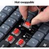imagekeychron K13 Pro UltraSlim QMKVIA Wireless Mechanical Keyboard TKL Layout with Numpad Custom Programmable RGB with Hotswappable LowProfile Gateron Brown Switch Compatible with Mac Windows LinuxHotSwap LowProfile Gateron Red Switch