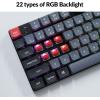 imagekeychron K13 Pro UltraSlim QMKVIA Wireless Mechanical Keyboard TKL Layout with Numpad Custom Programmable RGB with Hotswappable LowProfile Gateron Brown Switch Compatible with Mac Windows LinuxHotSwap LowProfile Gateron Red Switch
