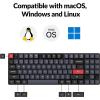 imagekeychron K13 Pro UltraSlim QMKVIA Wireless Mechanical Keyboard TKL Layout with Numpad Custom Programmable RGB with Hotswappable LowProfile Gateron Brown Switch Compatible with Mac Windows LinuxHotSwap LowProfile Gateron Red Switch