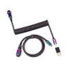 imageKeychron Colorful Premium Coiled TypeC Cable Straight  Rainbow Plated BlackRainbow Plated Black