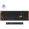 imageKeychron K4 HE  96 Compact Hall Effect Wireless Mechanical Keyboard with Number Pad Magnetic Switch Rapid Trigger Custom RGB QMKVIA 24GHzBT52Wired for MacWindowsLinux Wood Frame BlackSpecial Edition Black