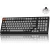imageKeychron K4 Max Wireless Mechanical Keyboard 96 Layout QMK 24 GHzBluetooth 51Wired White Backlit with Hotswappable Keychron Super Banana Switch for Mac Windows LinuxHotSwap Keychron Super Brown Switch