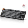 imageKeychron K8 Max TKL Mechanical Keyboard Wireless 87 Keys QMK 24 GHzBluetooth 51Wired Connection White Backlit with Programmable Keychron Super Red Switch for macOS Windows LinuxKeychron Super Red Switch