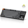imageKeychron K8 Max TKL Mechanical Keyboard Wireless 87 Keys QMK 24 GHzBluetooth 51Wired Connection White Backlit with Programmable Keychron Super Red Switch for macOS Windows LinuxKeychron Super Banana Switch