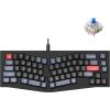 imageKeychron Q8 Wired Custom Mechanical Keyboard 65 Alice Layout QMKVIA Programmable with Hotswappable Gateron G Pro Blue Switch Double Gasket Compatible with Mac Windows Linux BlackBlue Switch