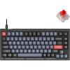 imageKeychron V1 Wired Custom Mechanical Keyboard 75 Layout QMKVIA Programmable Macro with Hotswappable Keychron K Pro Brown Switch Compatible with Mac Windows Linux Frosted Black  TranslucentHotswap Keychron K Pro Red Switch