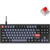 imageKeychron V3 Wired Custom Mechanical Keyboard Knob Version TKL QMKVIA Programmable Macro with Hotswappable Keychron K Pro Red Switch Compatible with Mac Windows Linux Frosted BlackTranslucentHotswap Keychron K Pro Red Switch