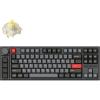 imageLEMOKEY L3 TKL Layout Wireless QMKLauncher FullMetal HotSwappable RGB Backlight Custom Mechanical Keyboard for WindowsLinux Gateron Banana Switch Fully Assembled Knob  Black