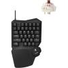 imageLEMOKEY X0 One Handed Gaming Keyboard 35 Keys NorthFacing Red Backlit Wired QMK Keypad Silicone Palm Rest ShineThrough DoubleShot Keycaps with Linear Red Mechanical Switch for WindowsLinuxKeychron Mechanical Brown Switch