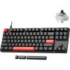 imageLEMOKEY X1 Wired Mechanical Keyboard QMK Programmable TKL Layout with PreLubed Linear Switch NorthFacing Red Backlit NKRO Compatible with WindowsKEYCHRON Mechanical Brown Switch