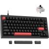 imageLEMOKEY X4 QMK Wired Mechanical Keyboard 75 Layout NorthFacing Red Backlit ShineThrough DoubleShot ABS Keycaps with Linear Red Mechanical Switch for WindowsKeychron Mechanical Brown Switch