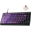 imageLEMOKEY X4 QMK Wired Mechanical Keyboard 75 Layout SouthFacing Red Backlit SidePrinted DoubleShot PBT Keycaps with Tactile Brown Mechanical Switch for WindowsKeychron Mechanical Brown Switch