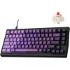 imageLEMOKEY X4 QMK Wired Mechanical Keyboard 75 Layout SouthFacing Red Backlit SidePrinted DoubleShot PBT Keycaps with Tactile Brown Mechanical Switch for WindowsKeychron Mechanical Red Switch