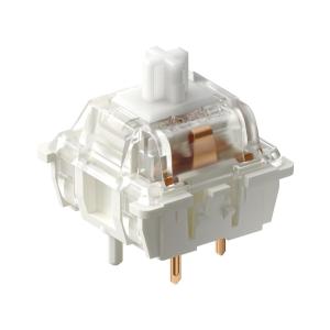 imageGateron Silent White Linear Mechanical Keyboard Switches 110 PCS Smooth POM Stem with Cushioned Pads 5Pin SMD 38gf Quiet MXCompatible for Gaming ampamp Office38gf White