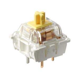 imageGateron Silent White Linear Mechanical Keyboard Switches 110 PCS Smooth POM Stem with Cushioned Pads 5Pin SMD 38gf Quiet MXCompatible for Gaming ampamp Office50gf Yellow