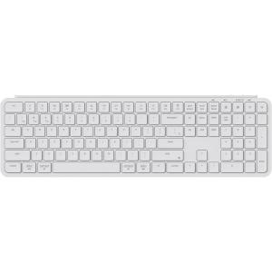 imageKeychron B6 Pro UltraThin Wireless Keyboard FullSize ZMK with Numeric Keypad Quiet Typing 24 GHzBluetooth 52Wired Connection Long Battery Life Compatible with Mac Windows Linux  Retro BlueIvory White