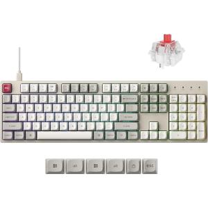 imageKeychron C2 Pro Wired Mechanical Keyboard with 8K Hz Polling Rate Full Size Custom RGB Backlit HotSwappable NonShine Through PBT Keycaps Compatible with Mac Windows LinuxRed Switch