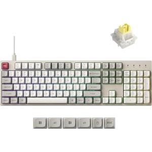 imageKeychron C2 Pro Wired Mechanical Keyboard with 8K Hz Polling Rate Full Size Custom RGB Backlit HotSwappable NonShine Through PBT Keycaps Compatible with Mac Windows LinuxSilent Banana Switch