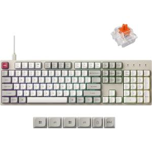 imageKeychron C2 Pro Wired Mechanical Keyboard with 8K Hz Polling Rate Full Size Custom RGB Backlit HotSwappable NonShine Through PBT Keycaps Compatible with Mac Windows LinuxSilent Red Switch