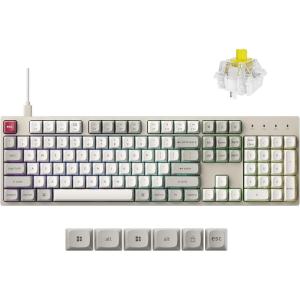 imageKeychron C2 Pro Wired Mechanical Keyboard with 8K Hz Polling Rate Full Size Custom RGB Backlit HotSwappable NonShine Through PBT Keycaps Compatible with Mac Windows LinuxBanana Switch