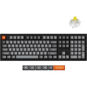 imageKeychron K10 Max Wireless Custom Mechanical Keyboard 100 Layout QMK 24 GHz Bluetooth White Backlit with Hotswappable Keychron Super Brown Switch Compatible with Mac Windows LinuxHotswap Keychron Super Banana Switch