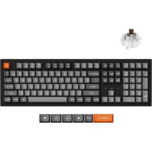 imageKeychron K10 Max Wireless Custom Mechanical Keyboard 100 Layout QMK 24 GHz Bluetooth White Backlit with Hotswappable Keychron Super Brown Switch Compatible with Mac Windows LinuxHotswap Keychron Super Brown Switch