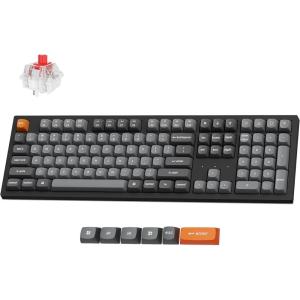 imageKeychron K10 Max Wireless Custom Mechanical Keyboard 100 Layout QMK 24 GHz Bluetooth Wired White Backlit PBT Keycaps 108 Keys Compatible with Mac Windows LinuxWhite Backlight Keychron Super Red Switch