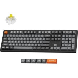 imageKeychron K10 Max Wireless Custom Mechanical Keyboard 100 Layout QMK 24 GHz Bluetooth Wired White Backlit PBT Keycaps 108 Keys Compatible with Mac Windows LinuxWhite Backlight Keychron Super Banana Switch