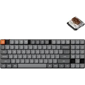 imageKeychron K13 Max QMKVIA Wireless Mechanical Keyboard Bluetooth24 GHzWired TKL Keyboard with Number Pad RGB Backlight HotSwappable LowProfile Gateron Switch for Mac Windows LinuxHotSwap LowProfile Gateron Brown Switch