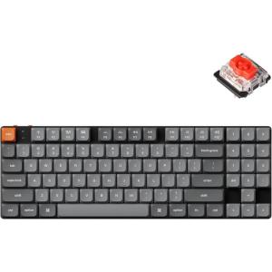 imageKeychron K13 Max QMKVIA Wireless Mechanical Keyboard Bluetooth24 GHzWired TKL Keyboard with Number Pad RGB Backlight HotSwappable LowProfile Gateron Switch for Mac Windows LinuxHotSwap LowProfile Gateron Red Switch