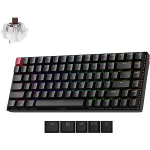 imageKeychron K2 75 Layout RGB Bluetooth Wireless Mechanical Keyboard with Gateron G Pro Brown SwitchAnti GhostingNKey Rollover Compact 84 Keys USB Wired Gaming Keyboard for Mac WindowsVersion 2Keychron Super Brown Switch