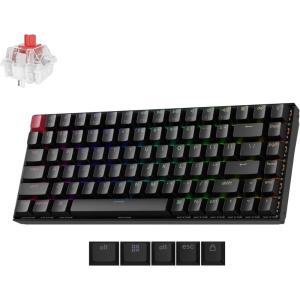 imageKeychron K2 75 Layout RGB Bluetooth Wireless Mechanical Keyboard with Gateron G Pro Brown SwitchAnti GhostingNKey Rollover Compact 84 Keys USB Wired Gaming Keyboard for Mac WindowsVersion 2Keychron Super Red Switch