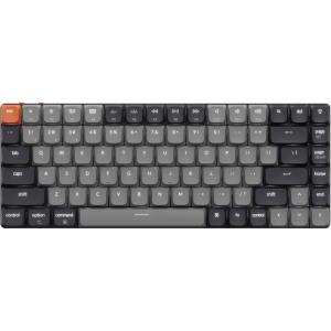 imageKeychron K3 Version 2 84 Keys UltraSlim Wireless BluetoothUSB Wired Mechanical Keyboard with White LED Backlit LowProfile Keychron Mechanical Brown Switch Compatible with Mac WindowsProgrammable Red Switch