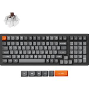 imageKeychron K4 Max WirelessWired Mechanical Keyboard 96 Layout QMK 24 GHz Bluetooth Connection NonShine Through PBT Keycaps White Backlit Compatible with Mac Windows LinuxKeychron Super Brown Switch