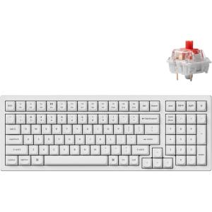 imageKeychron K4 Pro QMKVIA Bluetooth Wireless Mechanical Keyboard 96 Layout Custom Programmable Gaming Keyboard with White Backlight HotSwappable K Pro Red Switch for Mac Windows Linux  WhiteHotswap Red