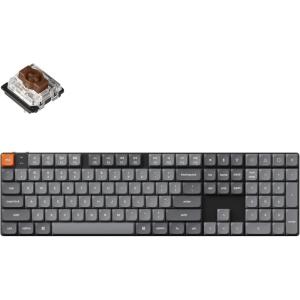 imageKeychron K5 Max UltraSlim Wireless Custom Mechanical Keyboard QMKVIA Programmable HotSwap Bluetooth24 GHzWired with RGB Backlight Low Profile Gateron Brown Switch PBT Keycaps for Mac Win LinuxBrown Switch