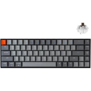imageKeychron K6 Hot Swappable Wireless Bluetooth 51Wired Mechanical Gaming Keyboard 65 Compact 68Key RGB LED BacklightGateron G Pro Blue SwitchRechargeable Battery Compatible with Mac WindowsKeychron Super Brown Switch